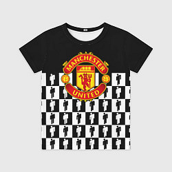 Футболка детская Манчестер Юнайтед люди паттерн, цвет: 3D-принт