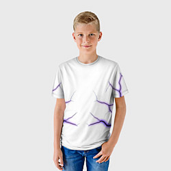 Футболка детская Color white purple, цвет: 3D-принт — фото 2