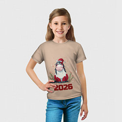 Футболка детская Карикатурная лошадка 2026, цвет: 3D-принт — фото 2