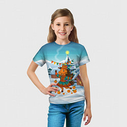 Футболка детская Лошадь в национальном костюме, цвет: 3D-принт — фото 2