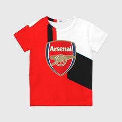 Футболка детская Арсенал геометрия спорт, цвет: 3D-принт