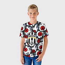 Футболка детская Ювентус глаза, цвет: 3D-принт — фото 2