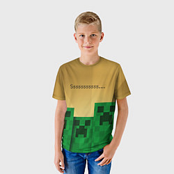 Футболка детская Minecraft Sssss, цвет: 3D-принт — фото 2