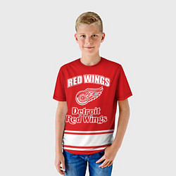 Футболка детская Detroit red wings, цвет: 3D-принт — фото 2