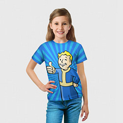 Футболка детская Fallout Blue, цвет: 3D-принт — фото 2