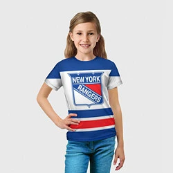 Футболка детская New York Rangers, цвет: 3D-принт — фото 2
