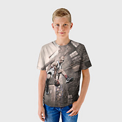 Футболка детская Баскетбол город, цвет: 3D-принт — фото 2