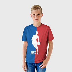Футболка детская Эмблема NBA, цвет: 3D-принт — фото 2