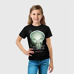 Футболка детская X-files: Alien skull, цвет: 3D-принт — фото 2