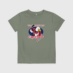 Футболка хлопковая детская Washington Capitals Hockey, цвет: авокадо