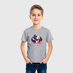 Футболка хлопковая детская Washington Capitals Hockey, цвет: меланж — фото 2