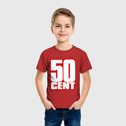 Футболка хлопковая детская 50 cent, цвет: красный — фото 2