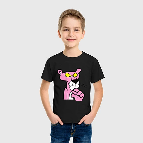 Детская футболка Розовая пантера / Черный – фото 3