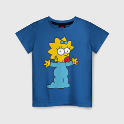 Футболка хлопковая детская Maggie Simpson, цвет: синий