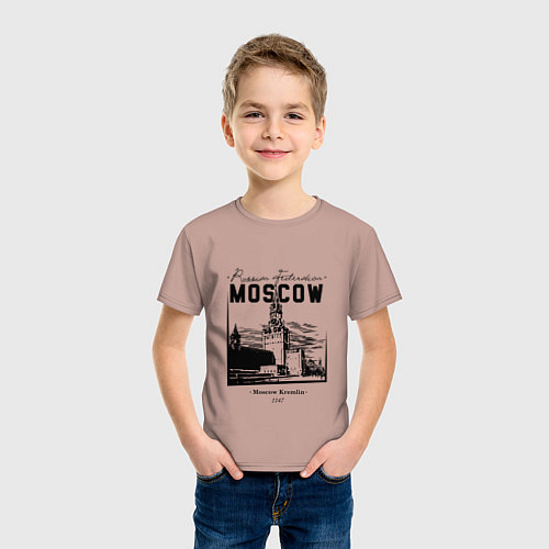 Детская футболка Moscow Kremlin 1147 / Пыльно-розовый – фото 3
