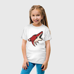 Футболка хлопковая детская Phoenix Coyotes, цвет: белый — фото 2