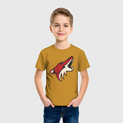 Футболка хлопковая детская Phoenix Coyotes, цвет: горчичный — фото 2