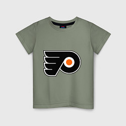 Футболка хлопковая детская Philadelphia Flyers, цвет: авокадо