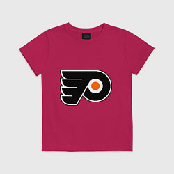 Футболка хлопковая детская Philadelphia Flyers, цвет: маджента