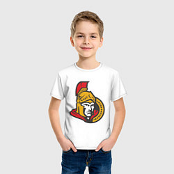 Футболка хлопковая детская Ottawa Senators, цвет: белый — фото 2