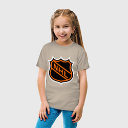 Футболка хлопковая детская NHL, цвет: миндальный — фото 2