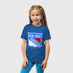 Футболка хлопковая детская New York Rangers, цвет: синий — фото 2