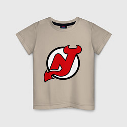 Футболка хлопковая детская New Jersey Devils, цвет: миндальный