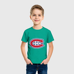 Футболка хлопковая детская Montreal Canadiens цвета зеленый — фото 2