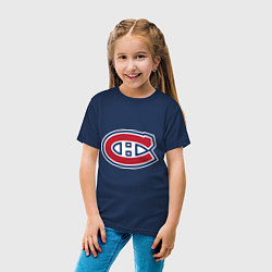 Футболка хлопковая детская Montreal Canadiens, цвет: тёмно-синий — фото 2