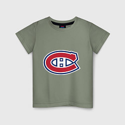 Футболка хлопковая детская Montreal Canadiens, цвет: авокадо