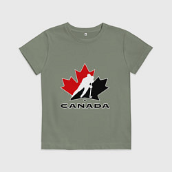 Футболка хлопковая детская Canada, цвет: авокадо