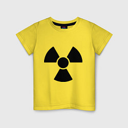 Футболка хлопковая детская Радиоактивный, цвет: желтый