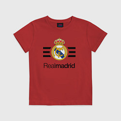 Футболка хлопковая детская Real Madrid Lines, цвет: красный
