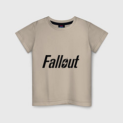Футболка хлопковая детская Fallout, цвет: миндальный