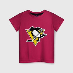 Футболка хлопковая детская Pittsburgh Penguins: Malkin 71, цвет: маджента