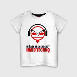 Футболка хлопковая детская Hard Techno, цвет: белый