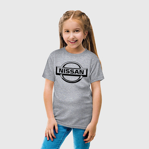 Детская футболка Nissan club / Меланж – фото 4