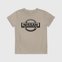 Футболка хлопковая детская Nissan club, цвет: миндальный