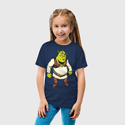 Футболка хлопковая детская Shrek 3, цвет: тёмно-синий — фото 2