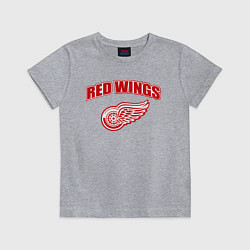 Футболка хлопковая детская Detroit Red Wings, цвет: меланж