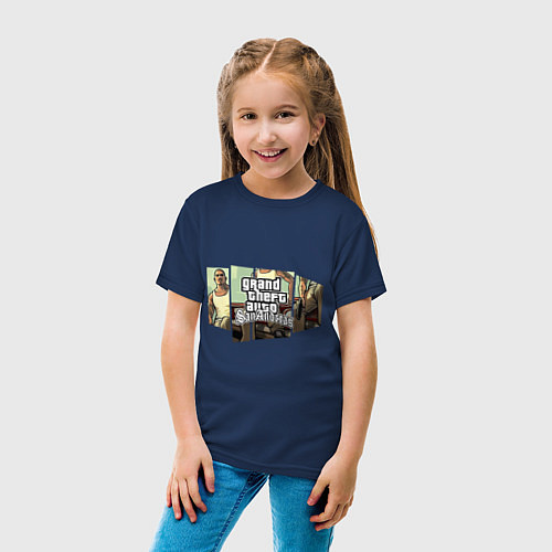 Детская футболка GTA San Andreas / Тёмно-синий – фото 4