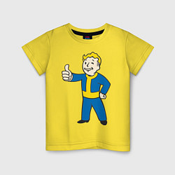 Футболка хлопковая детская Fallout Boy, цвет: желтый