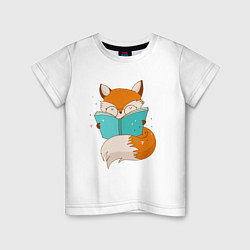 Детская футболка Лисица с книгой