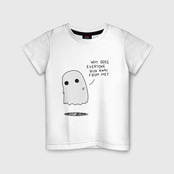 Футболка хлопковая детская Ghost, цвет: белый