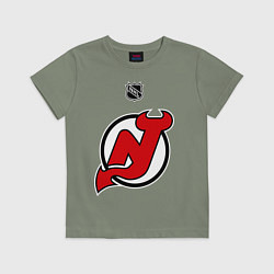 Футболка хлопковая детская New Jersey Devils: Kovalchuk 17, цвет: авокадо