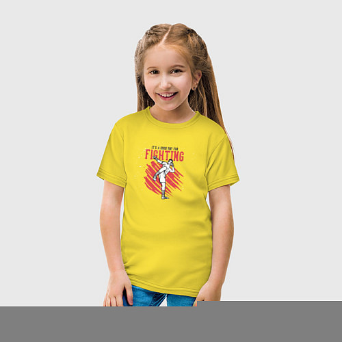Детская футболка Отличный день для боя / Желтый – фото 4
