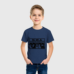 Футболка хлопковая детская NWA, цвет: тёмно-синий — фото 2