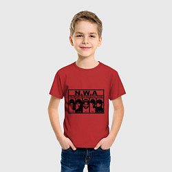 Футболка хлопковая детская NWA, цвет: красный — фото 2
