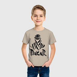 Футболка хлопковая детская Rally Dakar, цвет: миндальный — фото 2