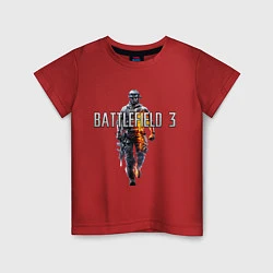 Футболка хлопковая детская Battlefield 3, цвет: красный